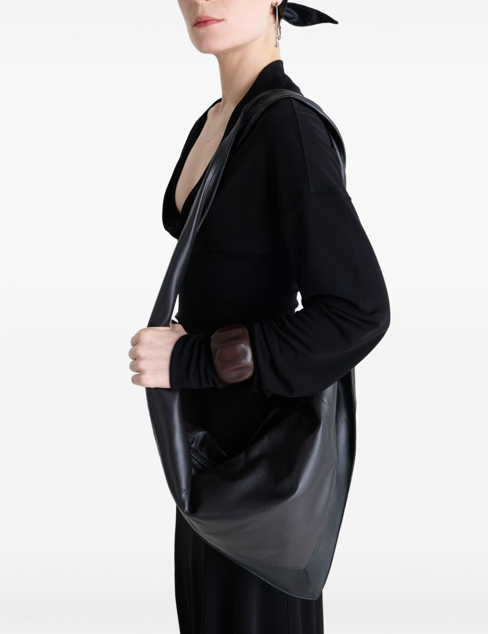 Borsa a spalla scarf in marrone Lemaire - unisex 