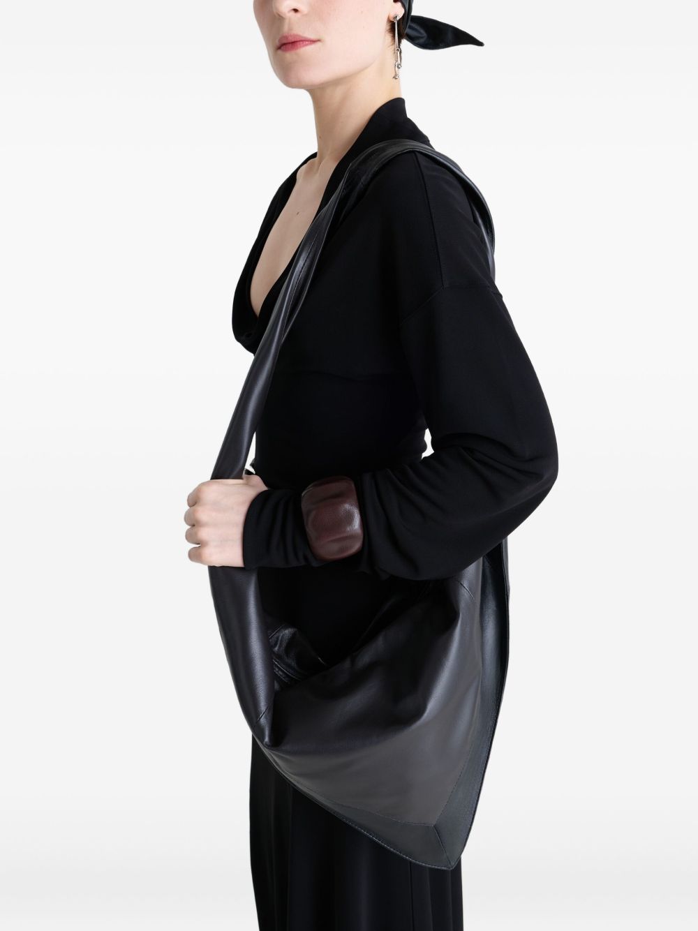 Borsa a spalla scarf in marrone Lemaire - unisex 
