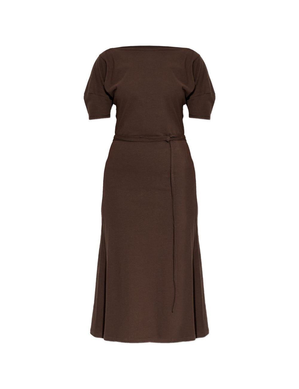 Abito midi con nodo in vita marrone Lemaire - donna 