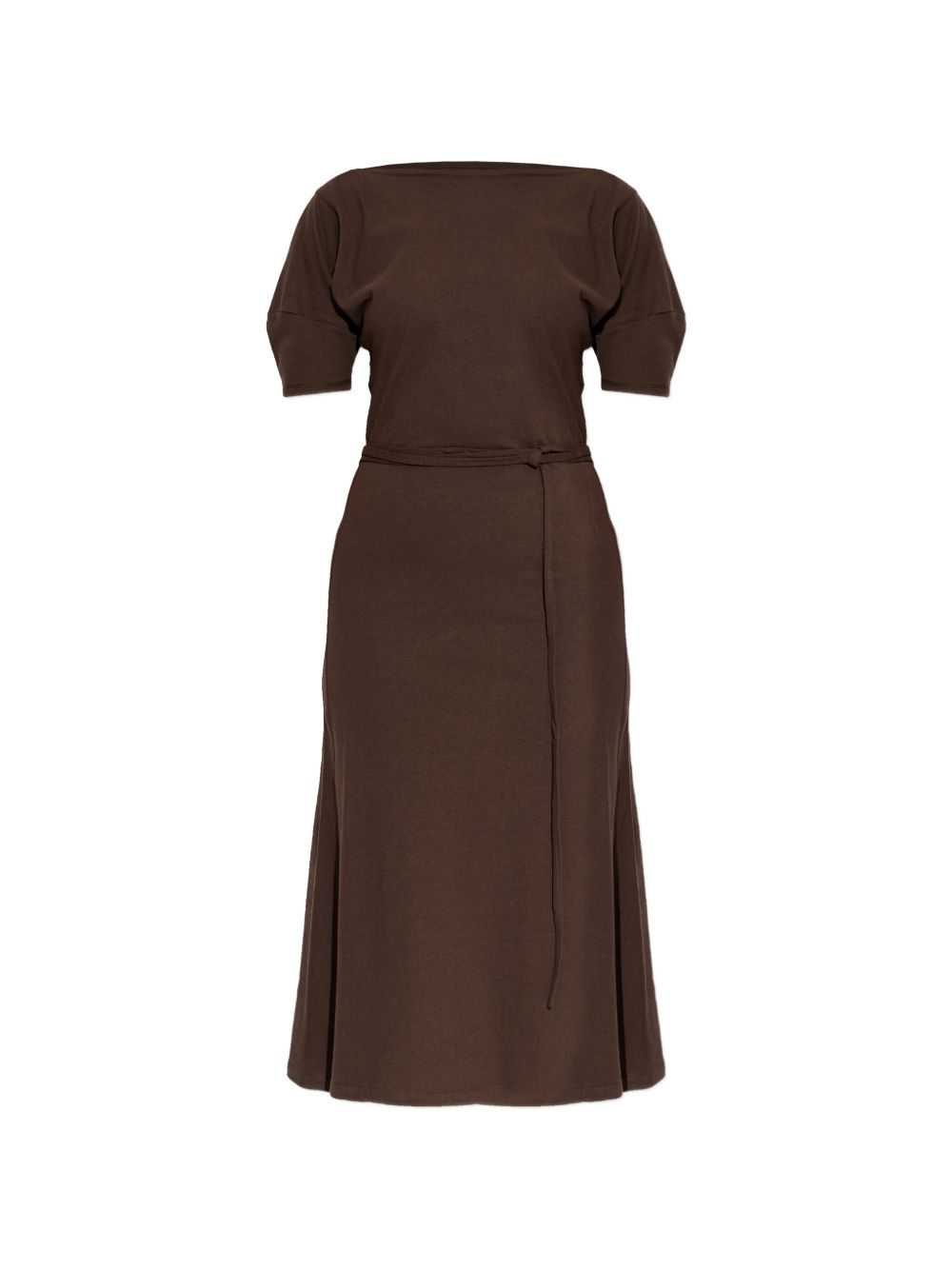 Abito midi con nodo in vita marrone Lemaire - donna 