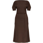 Abito midi con nodo in vita marrone Lemaire - donna 