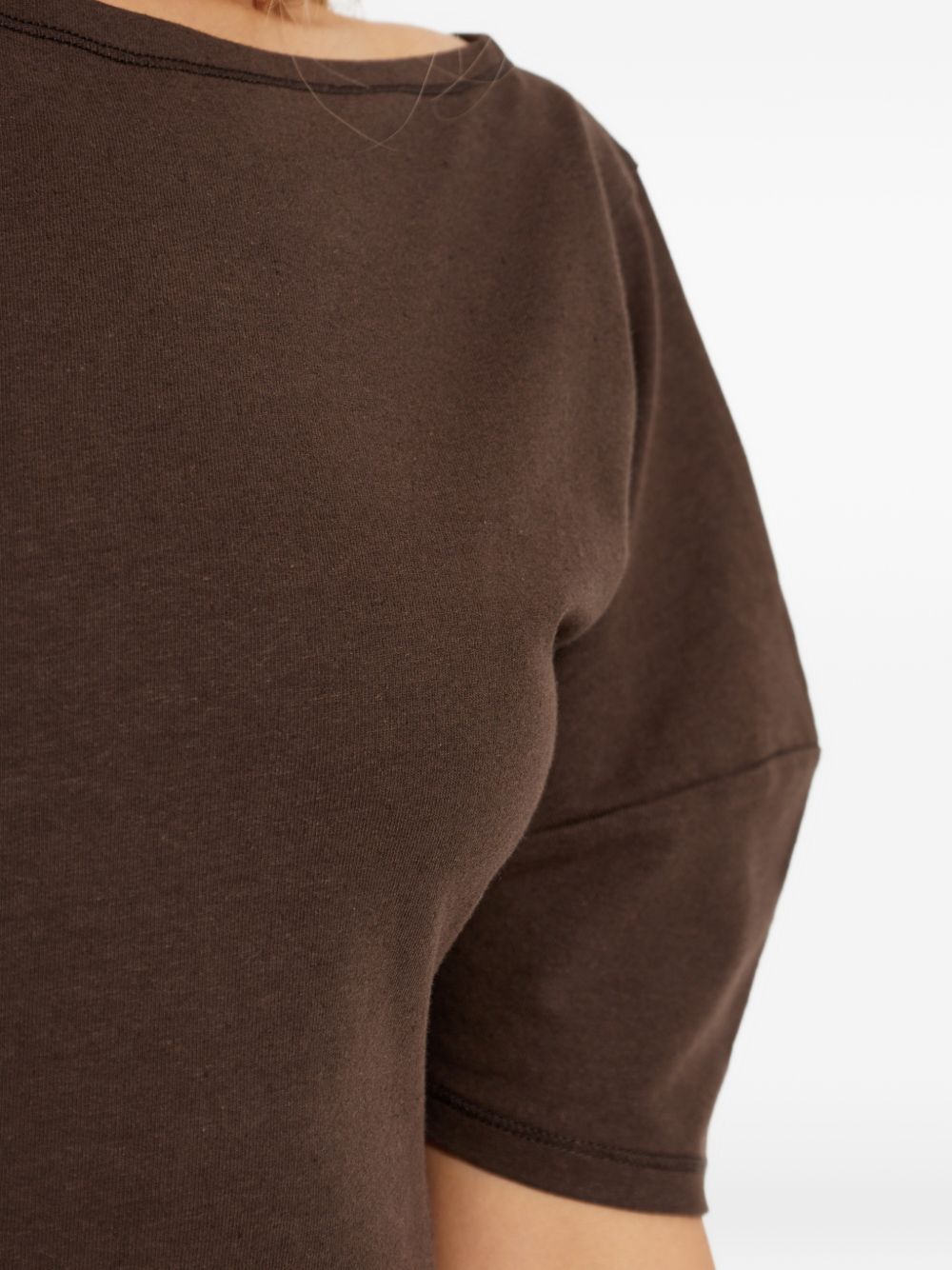 Abito midi con nodo in vita marrone Lemaire - donna 