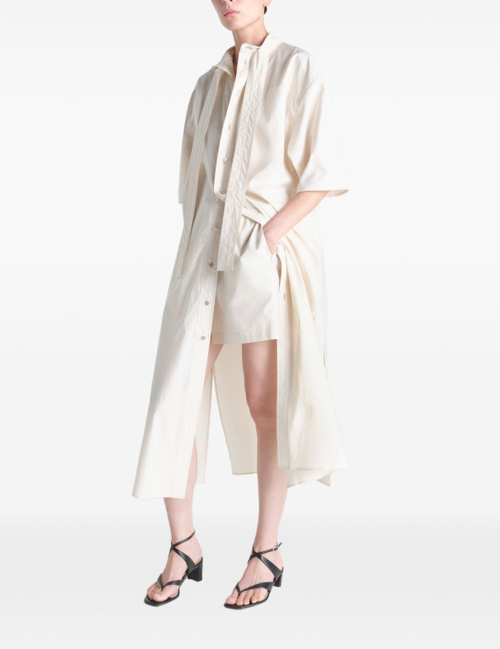 Abito midi con cintura in avorio LEMAIRE  - donna 