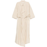 Abito camicia asimmetrico in avorio Lemaire - donna 