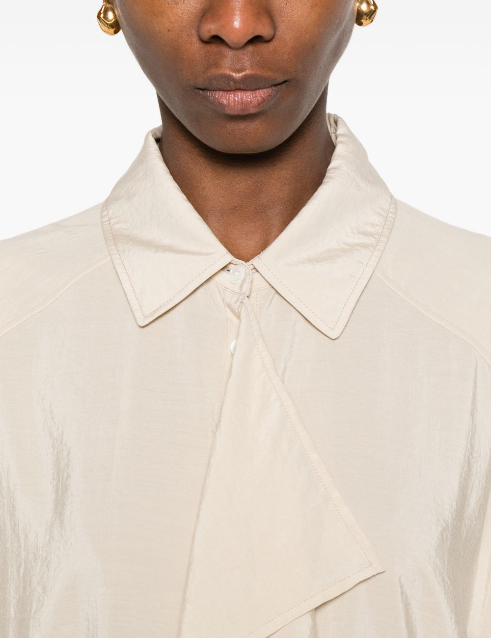 Abito camicia asimmetrico in avorio Lemaire - donna 
