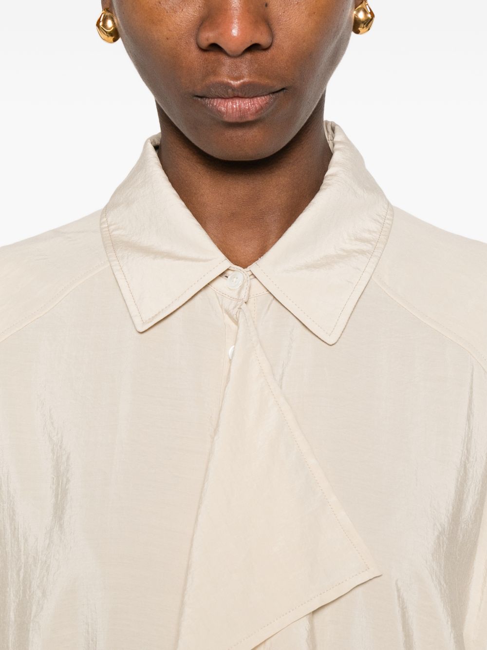 Abito camicia asimmetrico in avorio Lemaire - donna 
