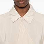 Abito camicia asimmetrico in avorio Lemaire - donna 