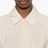 Abito camicia asimmetrico in avorio Lemaire - donna 