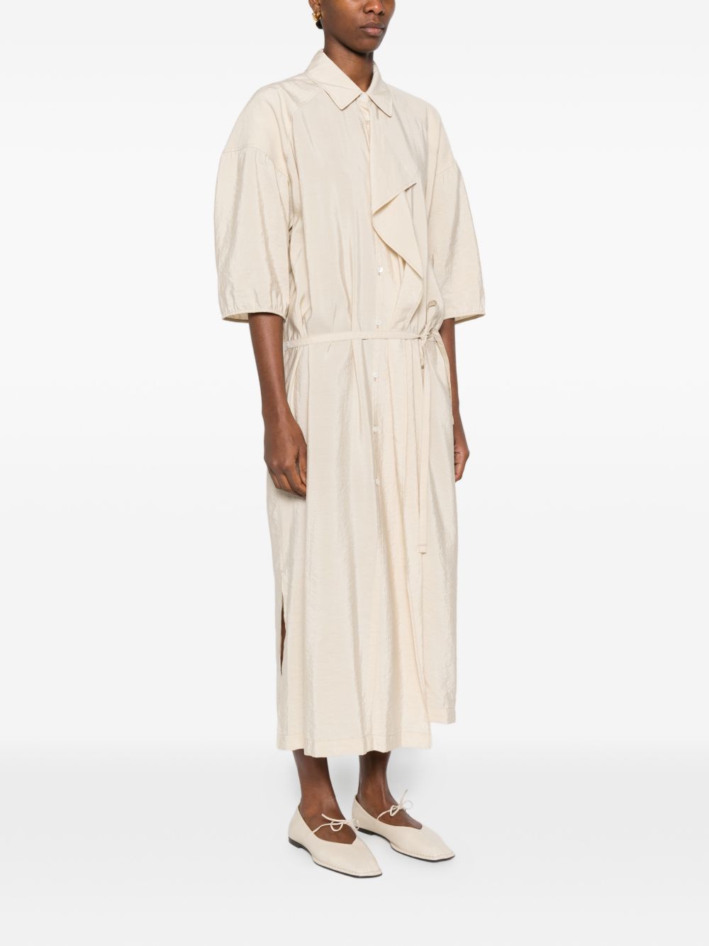Abito camicia asimmetrico in avorio Lemaire - donna 