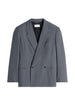 Women's Lemaire Grey Double-Breasted Tailored Jacket