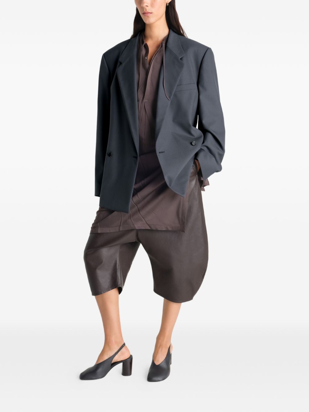 Giacca sartoriale doppiopetto in grigio Lemaire - donna 