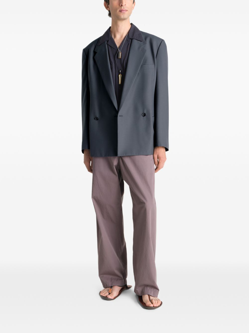 Giacca sartoriale doppiopetto in grigio Lemaire - donna 