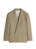 Giacca sartoriale doppiopetto in beige Lemaire - donna