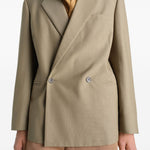 Giacca sartoriale doppiopetto in beige Lemaire - donna 