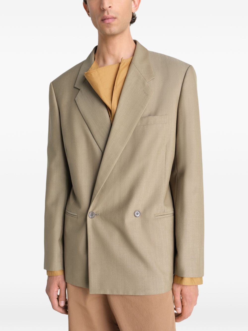 Giacca sartoriale doppiopetto in beige Lemaire - donna 