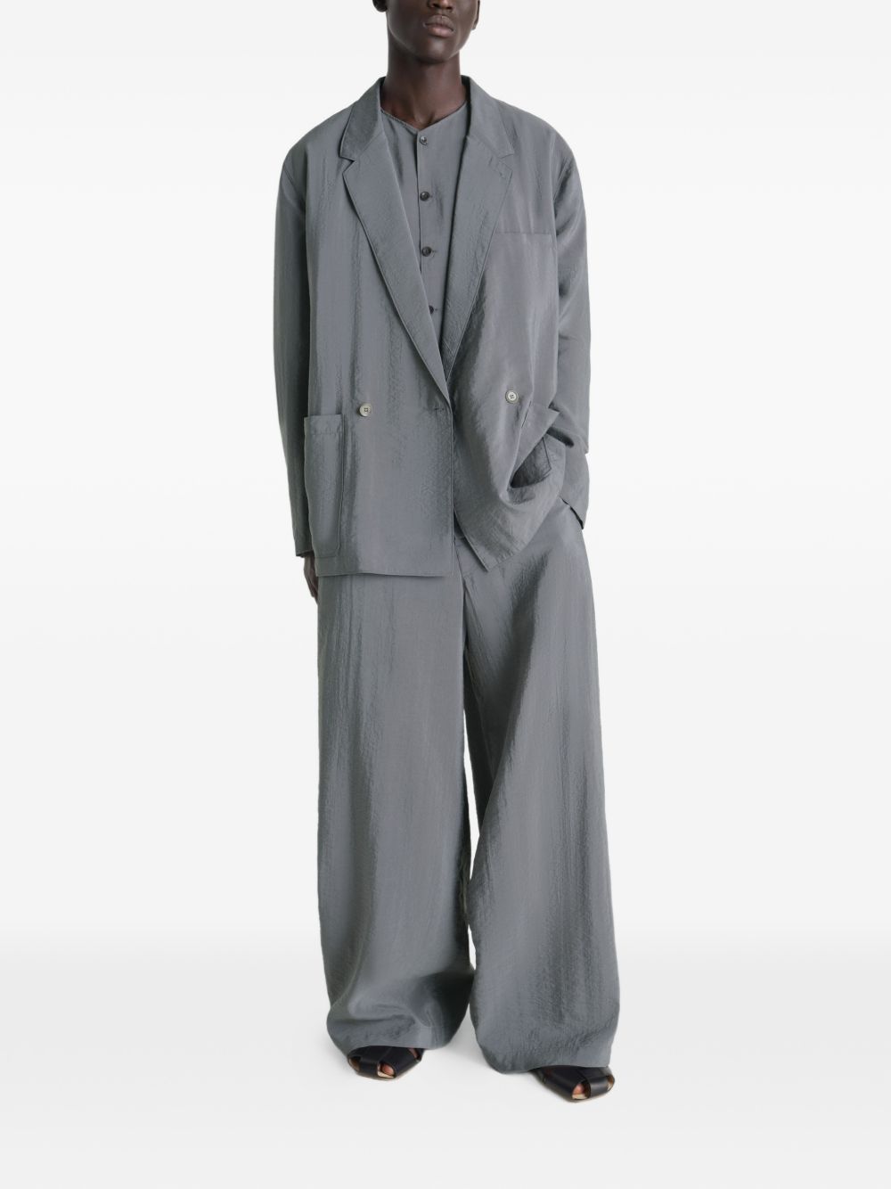 Giacca doppiopetto Soft in grigio Lemaire - uomo 