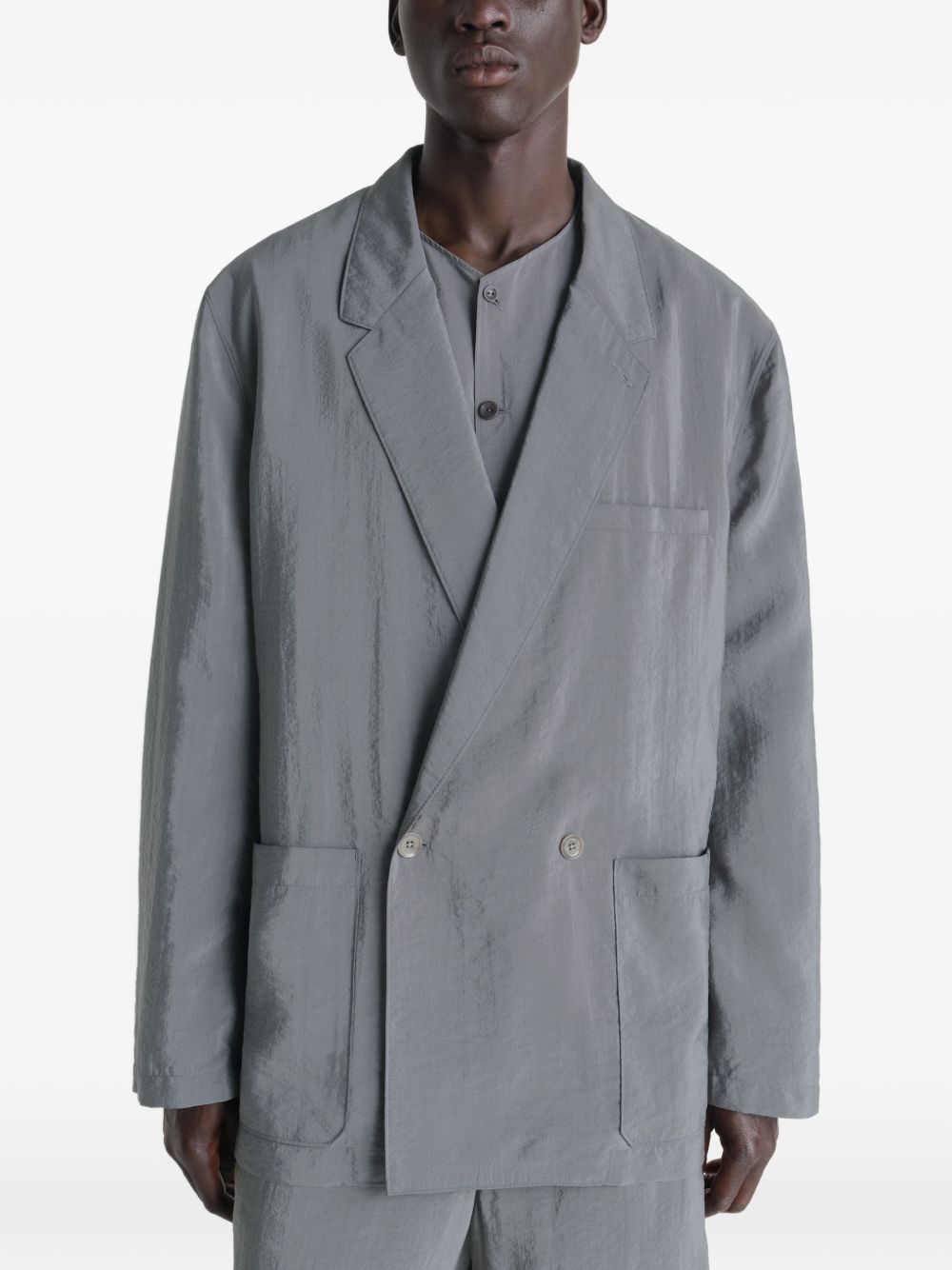 Giacca doppiopetto Soft in grigio Lemaire - uomo 