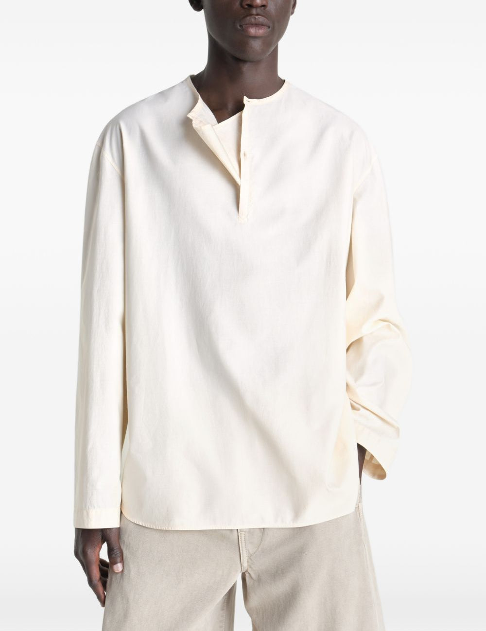 Camicia manice lunghe in beige Lemaire - uomo 