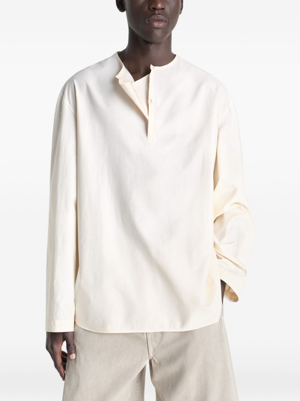 Camicia manice lunghe in beige Lemaire - uomo 