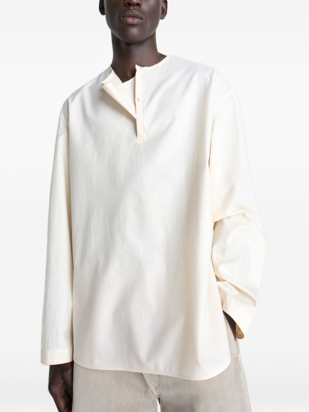 Camicia manice lunghe in beige Lemaire - uomo 