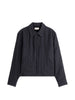 Lemaire men's zipped overshirt in blue