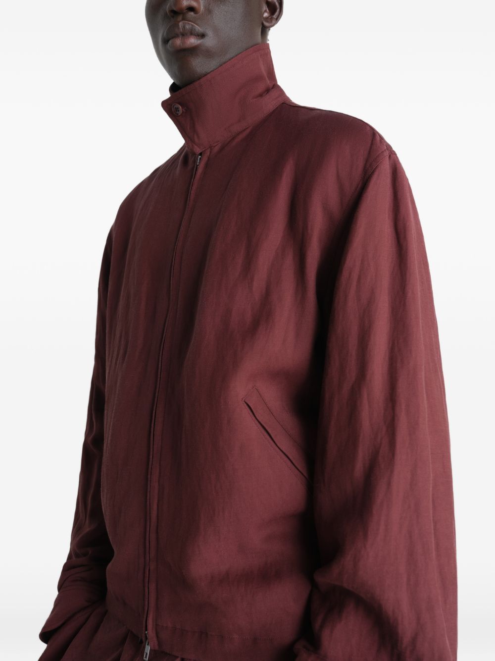 Giacca con zip in borgogna LEMAIRE - uomo 