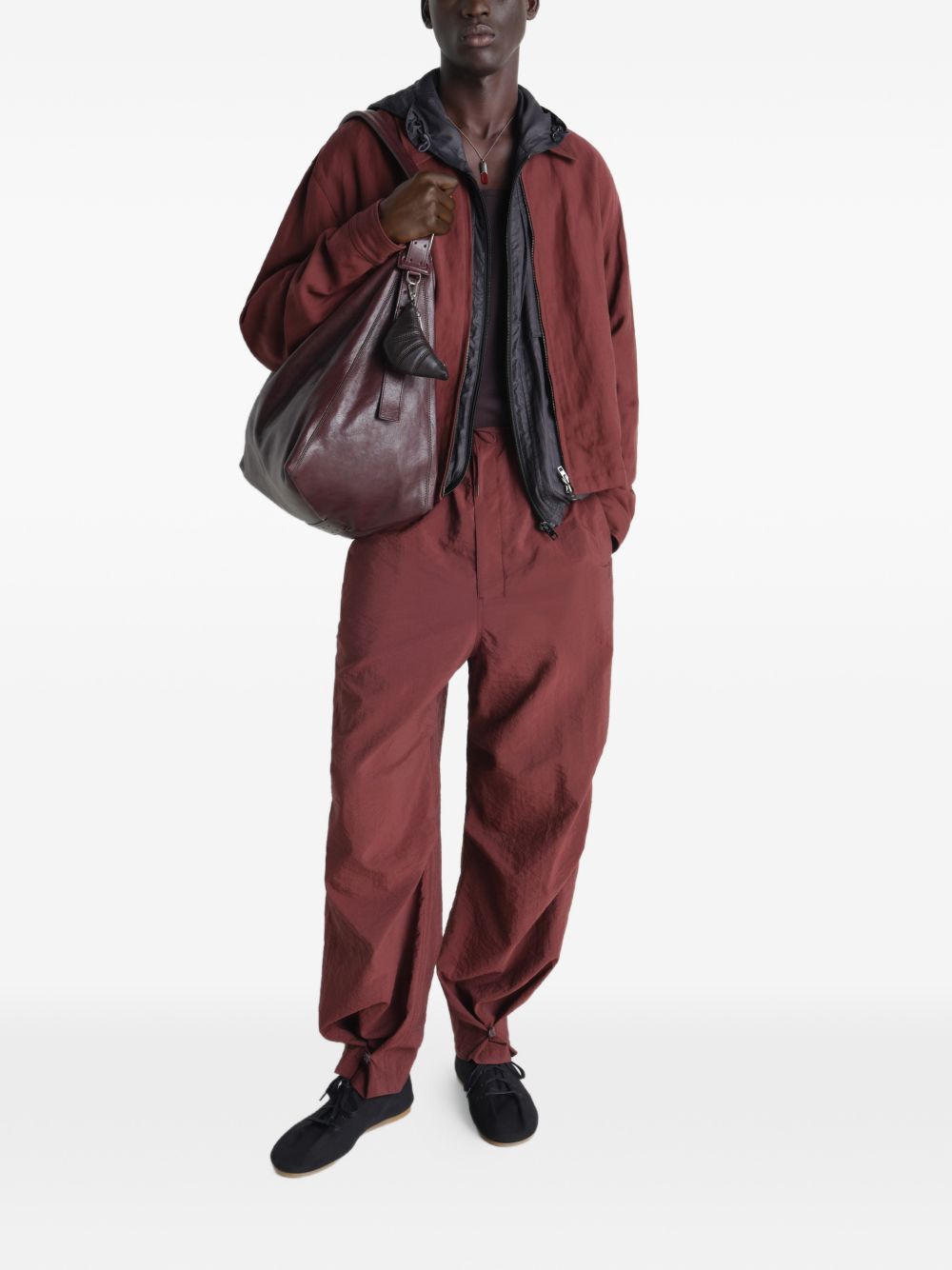 Giacca con zip in borgogna LEMAIRE - uomo 