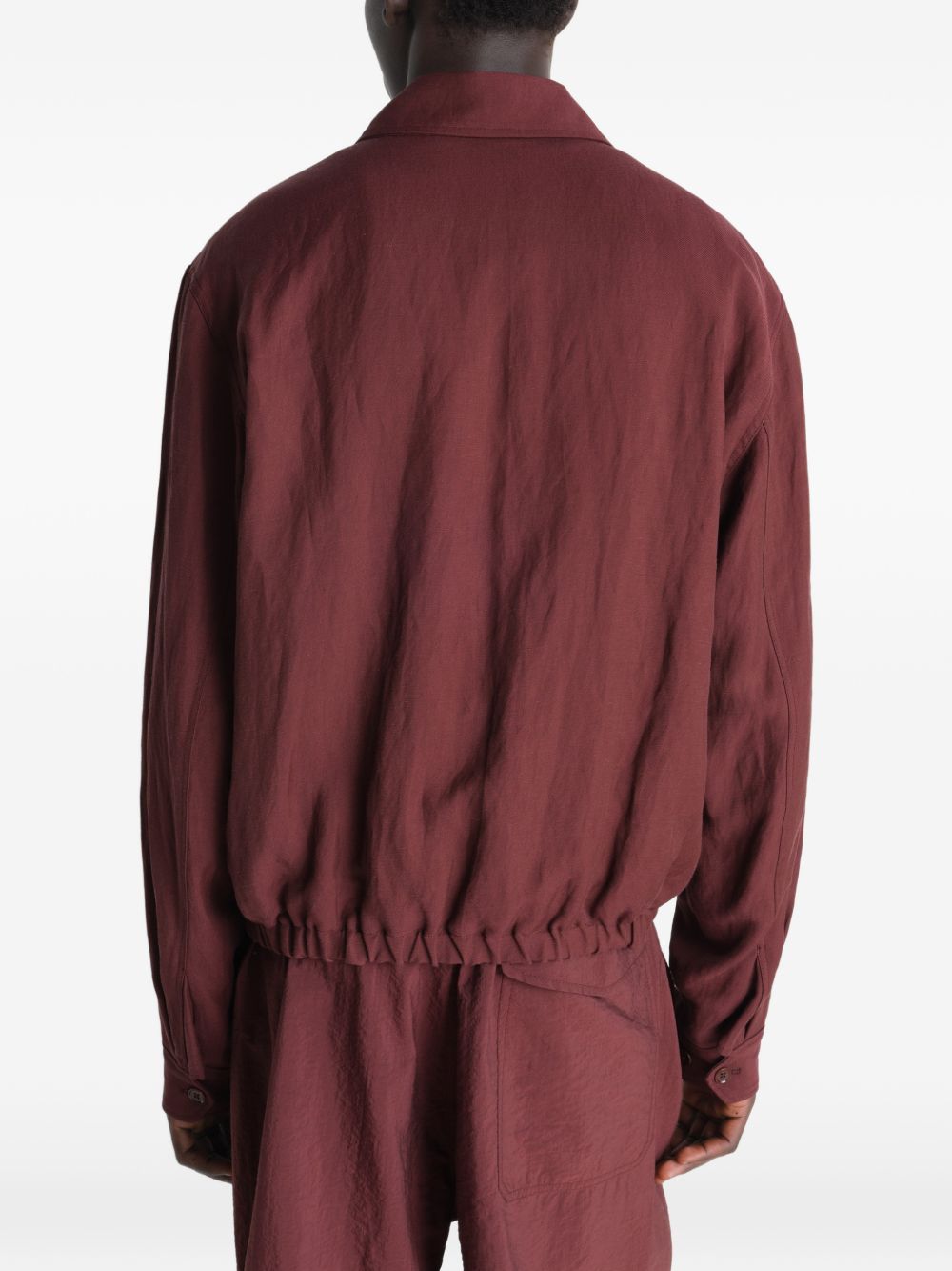 Giacca con zip in borgogna LEMAIRE - uomo 