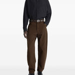 Denim carrot con tasche in marrone Lemaire - uomo 