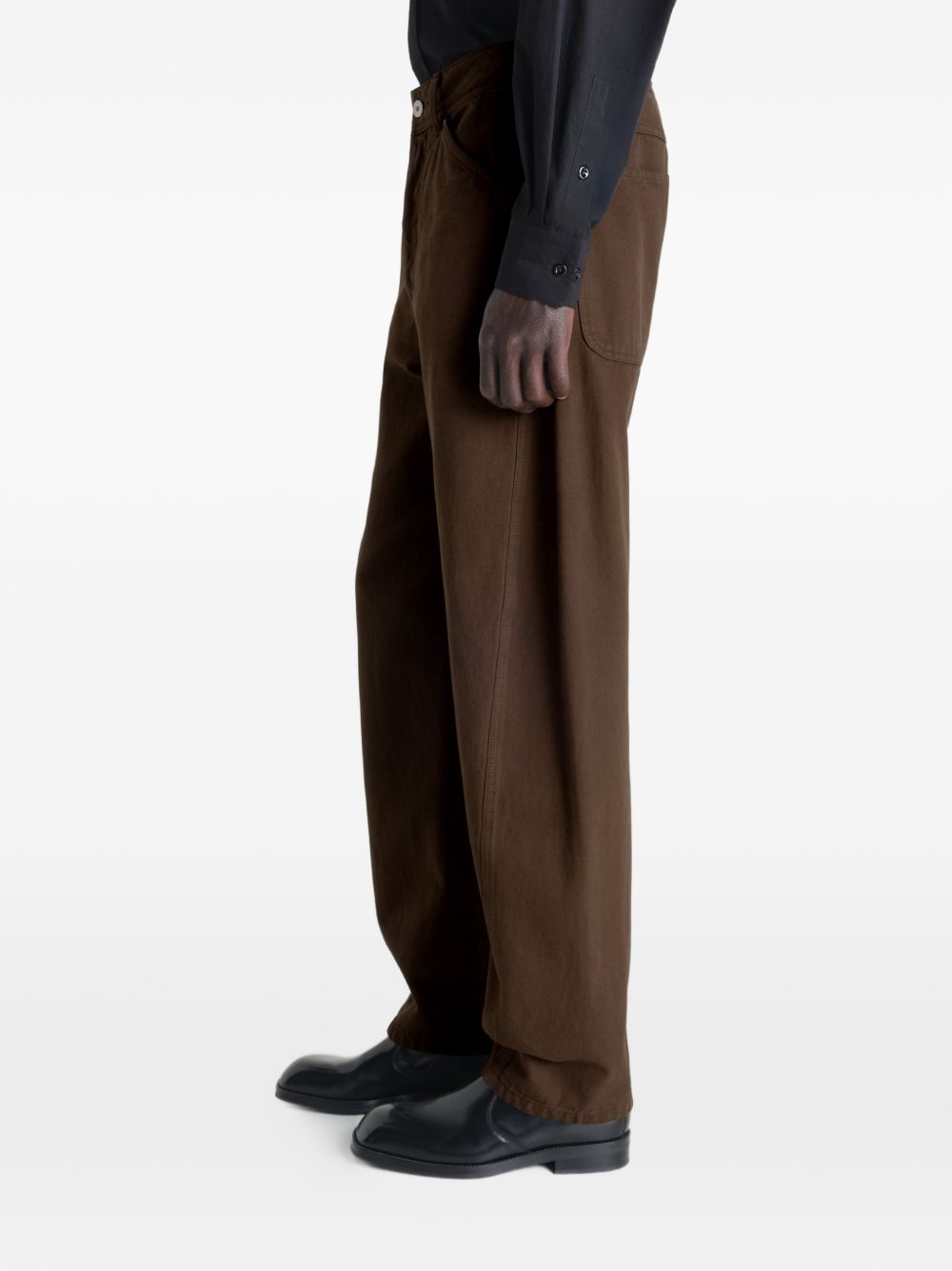 Denim carrot con tasche in marrone Lemaire - uomo 