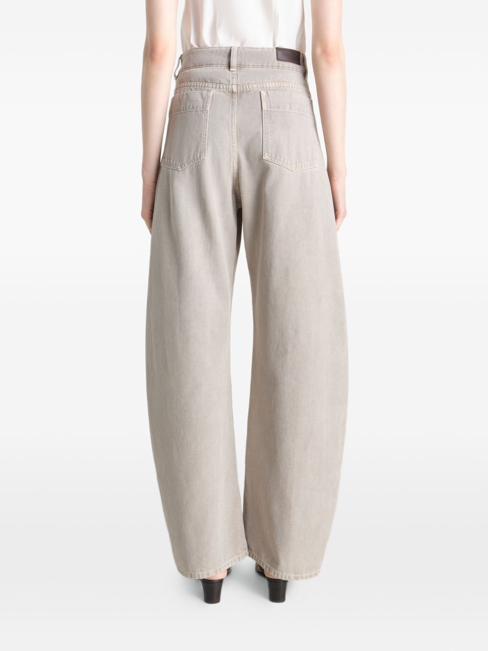 Jeans gamba ampia in beige e grigio LEMAIRE  - donna 