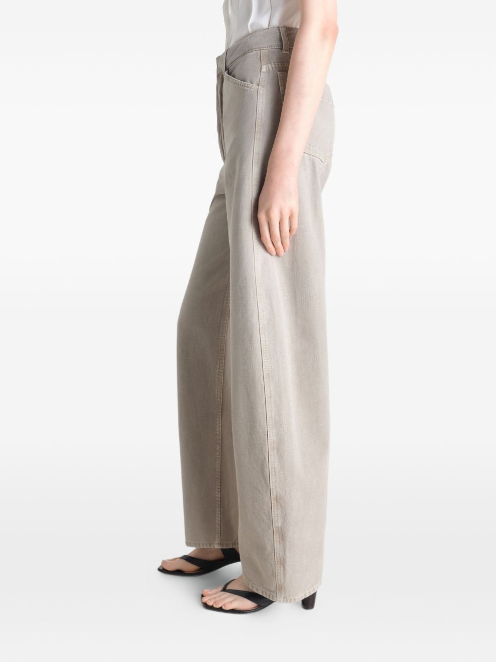 Jeans gamba ampia in beige e grigio LEMAIRE  - donna 