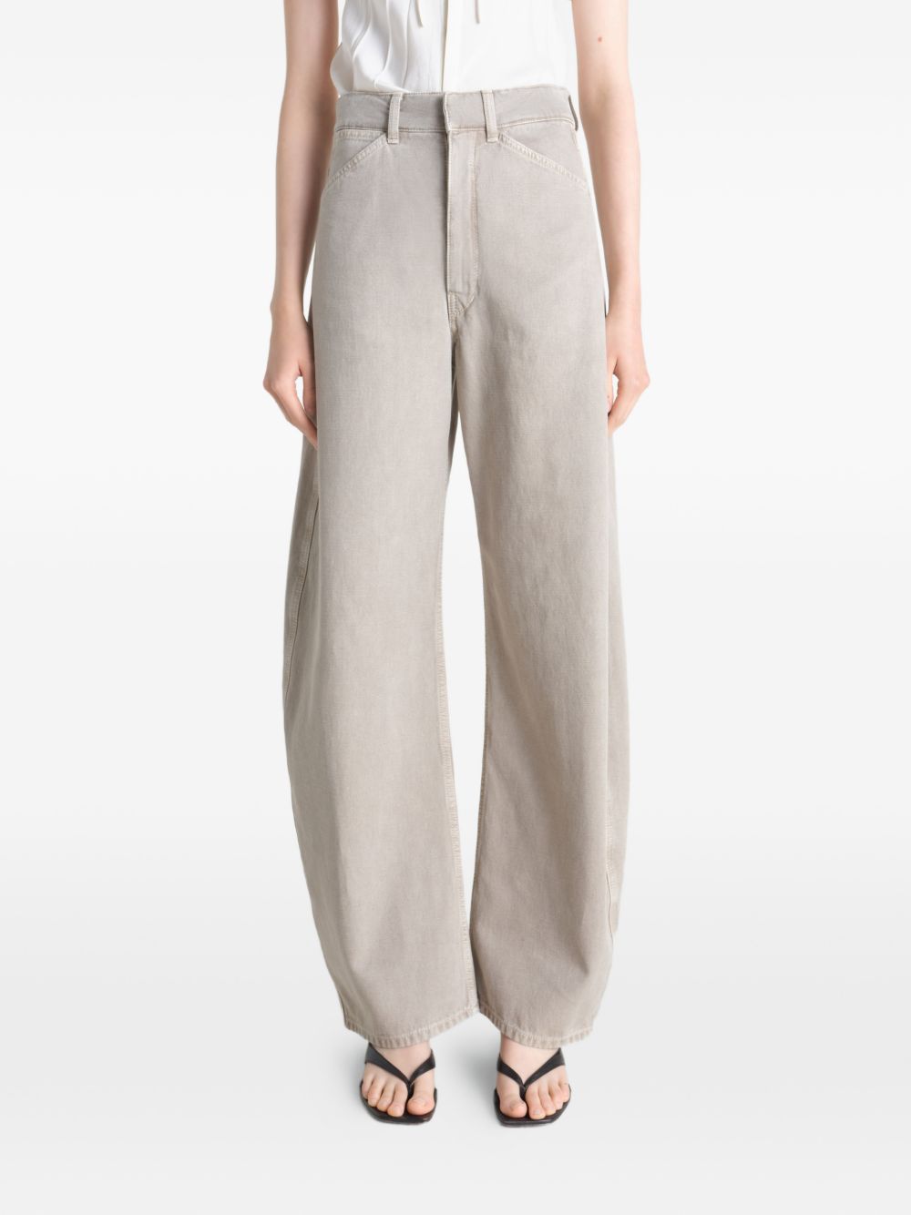 Jeans gamba ampia in beige e grigio LEMAIRE  - donna 