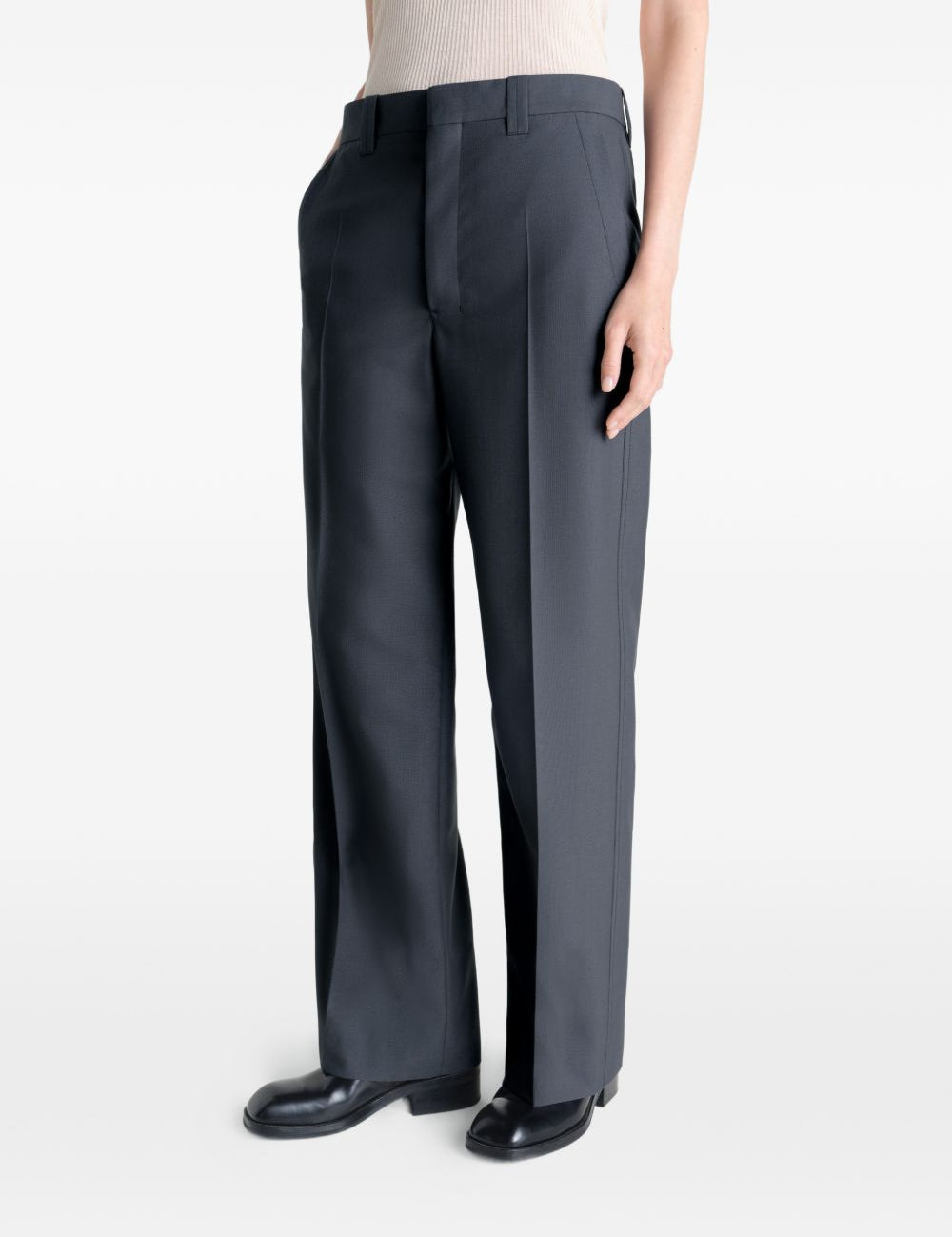 Pantaloni sartoriali dritti con pinces in grigio Lemaire - donna 