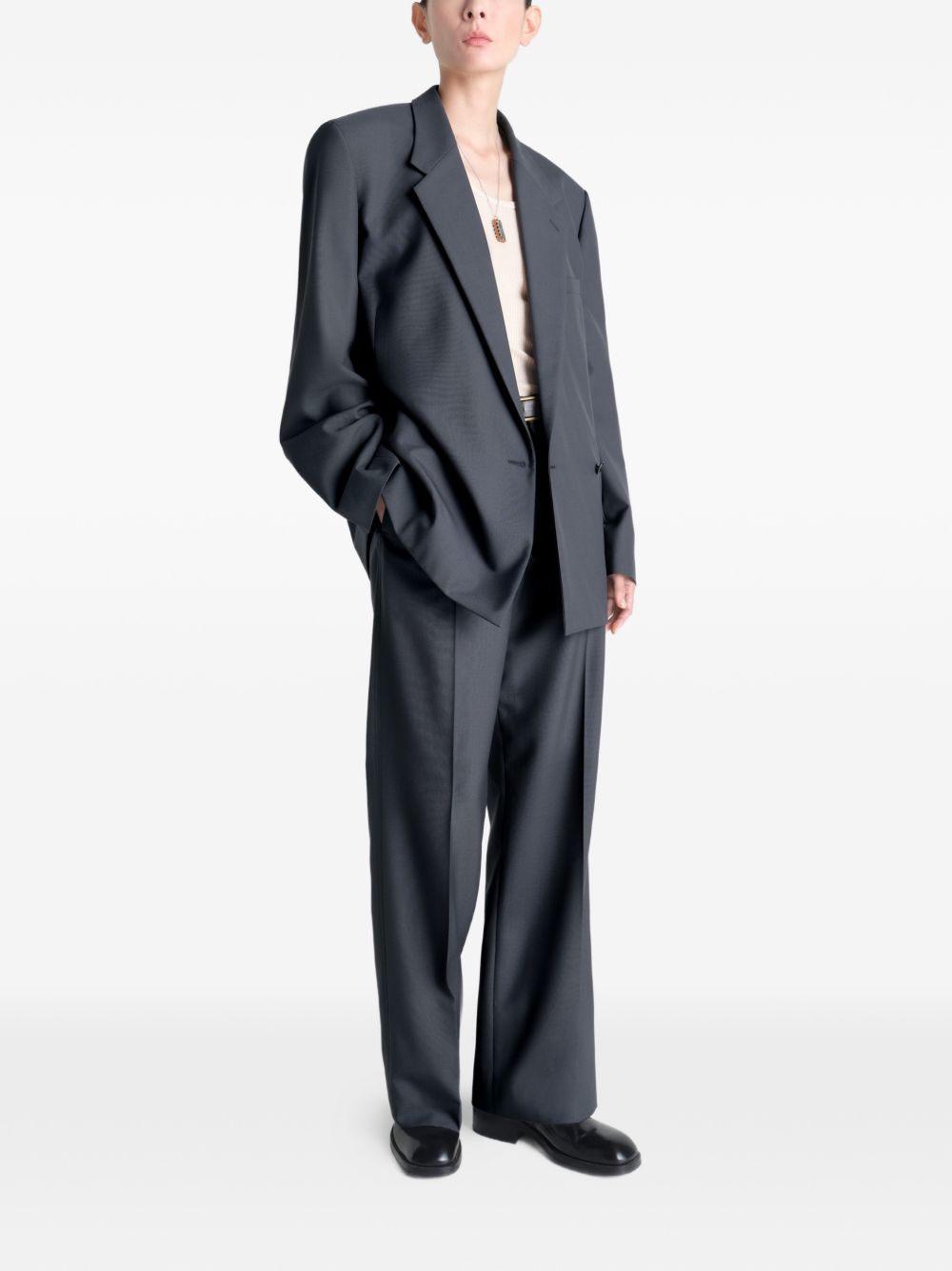 Pantaloni sartoriali dritti con pinces in grigio Lemaire - donna 