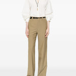 Pantaloni sartoriali dritti con pinces in marrone Lemaire - donna 
