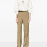 Pantaloni sartoriali dritti con pinces in marrone Lemaire - donna 