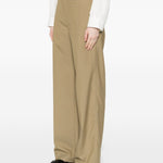 Pantaloni sartoriali dritti con pinces in marrone Lemaire - donna 