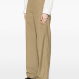 Pantaloni sartoriali dritti con pinces in marrone Lemaire - donna 