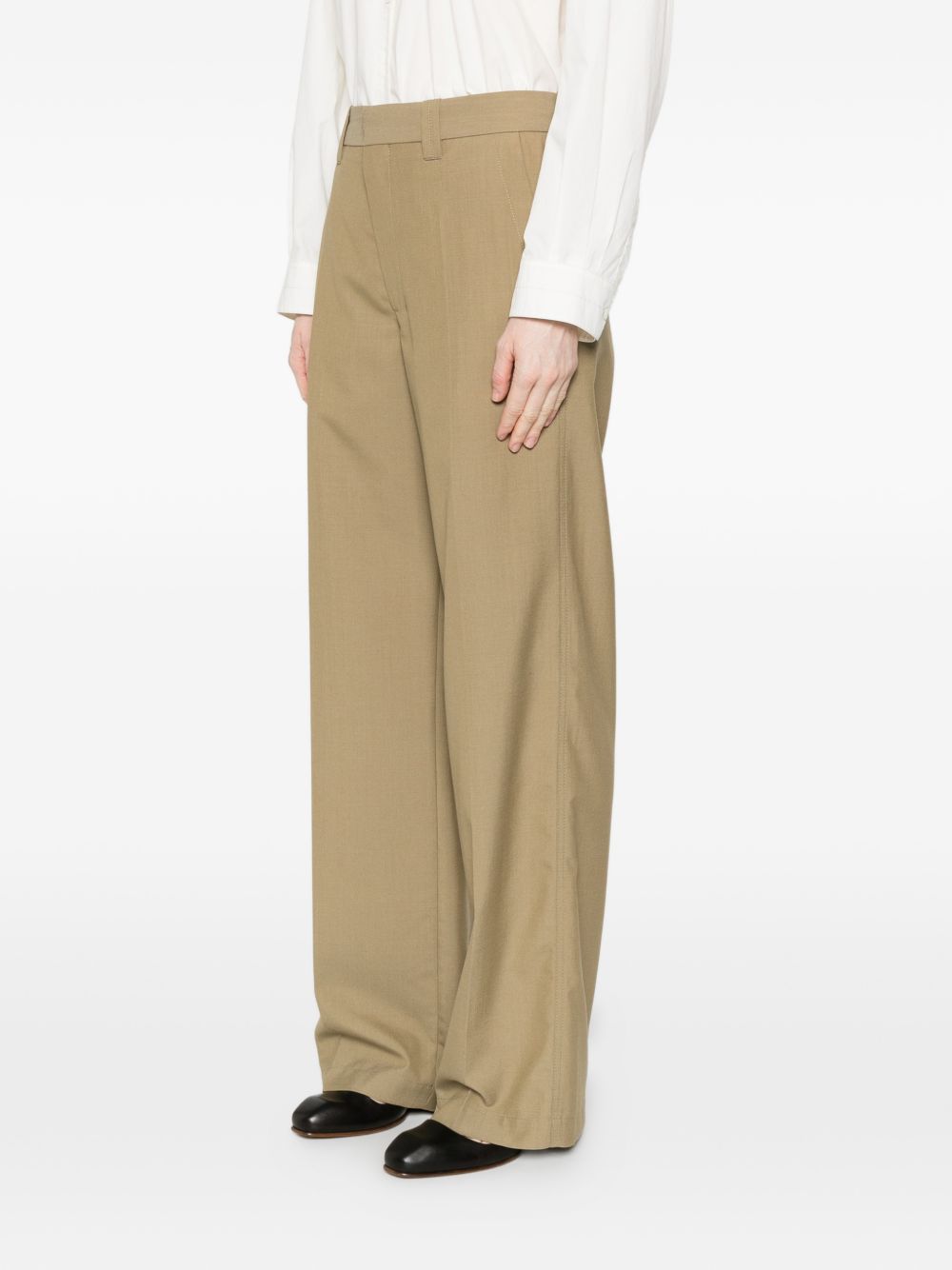 Pantaloni sartoriali dritti con pinces in marrone Lemaire - donna 