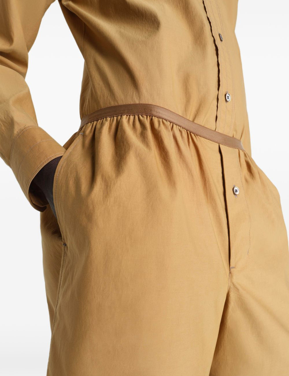 Shorts elasticizzati in giallo ocra Lemaire - donna 