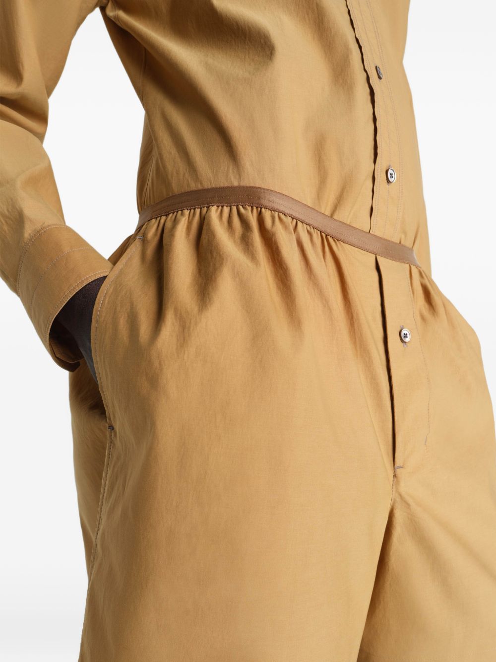 Shorts elasticizzati in giallo ocra Lemaire - donna 