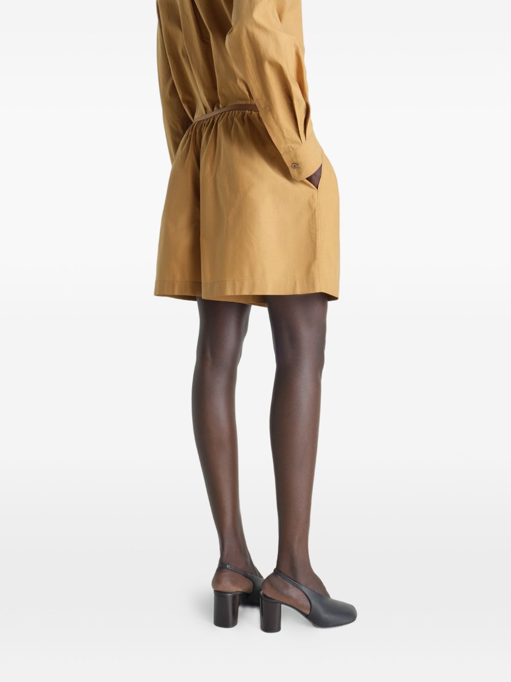 Shorts elasticizzati in giallo ocra Lemaire - donna 