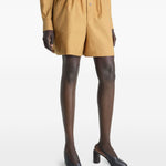 Shorts elasticizzati in giallo ocra Lemaire - donna 