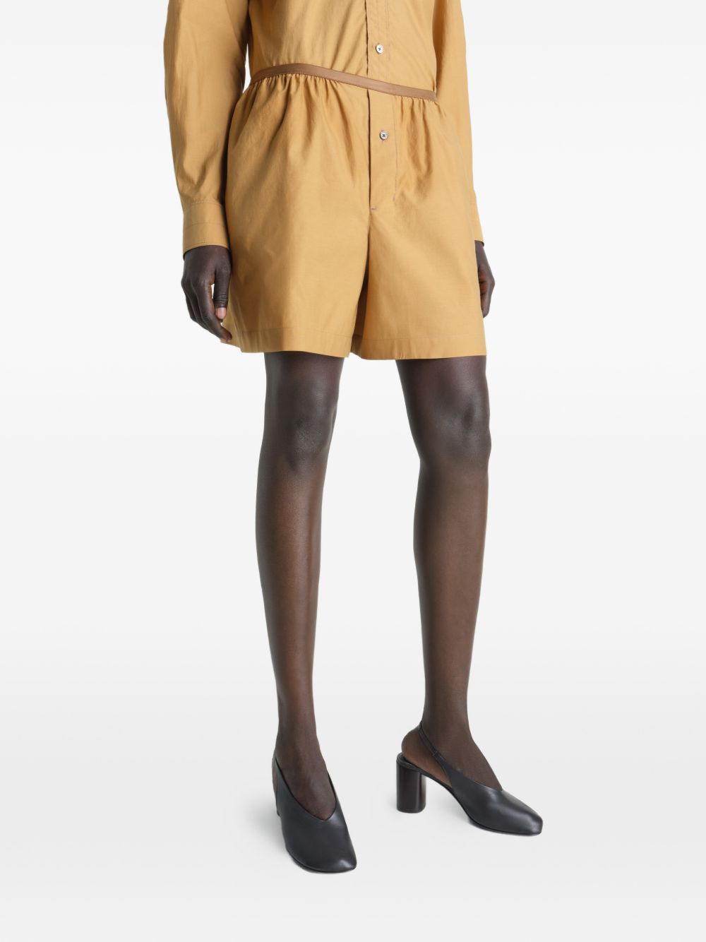 Shorts elasticizzati in giallo ocra Lemaire - donna 