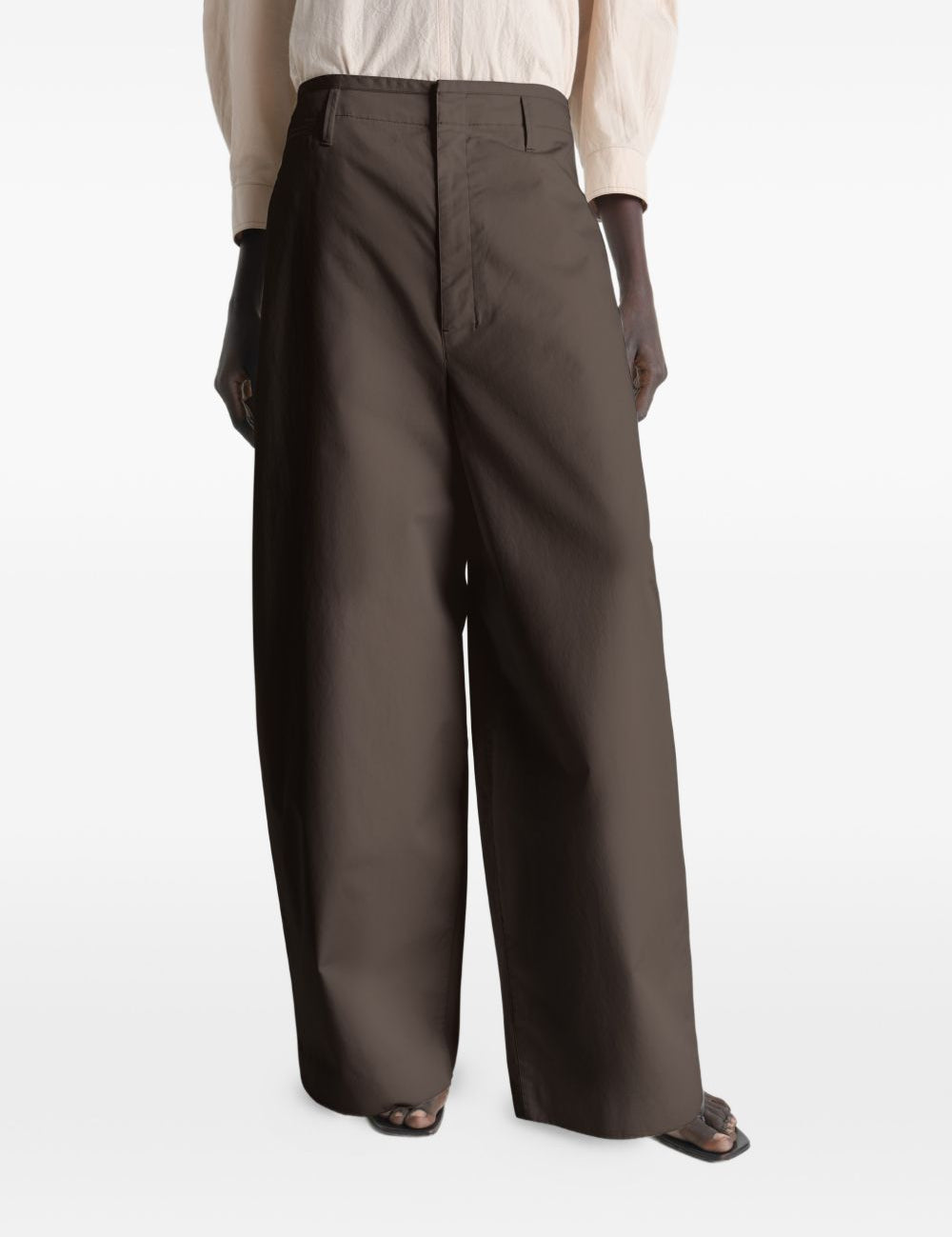 Pantaloni gamba ampia in marrone LEMAIRE  - donna 