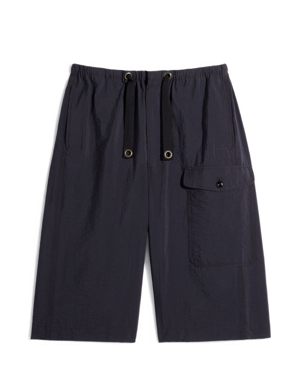 Shorts cargo con coulisse in nero Lemaire - uomo 