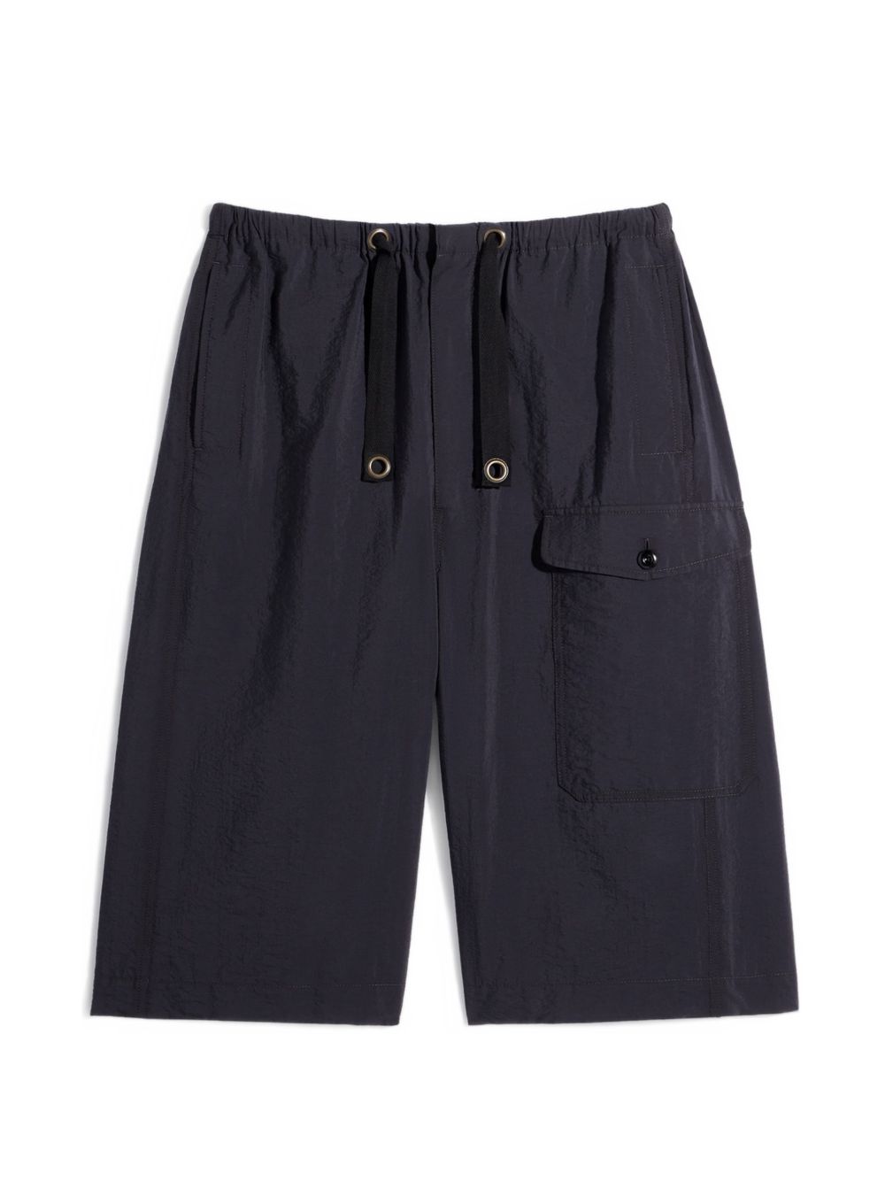Shorts cargo con coulisse in nero Lemaire - uomo 