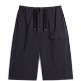 Shorts cargo con coulisse in nero Lemaire - uomo 