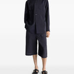 Shorts cargo con coulisse in nero Lemaire - uomo 